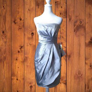 Alfred Sung Size 4 "Veronica" Dress French Gray Sleeveless Formal Prom Event